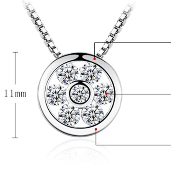 Sterling Silver Circle Necklace - Picture 3 of 4